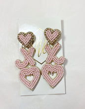 XO Love Beaded Valentine Earrings