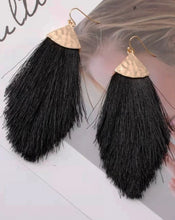 Long Fringe Tassel Statement Earrings