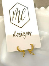 Small Spike Rhinestone Huggie Hoop Earrings