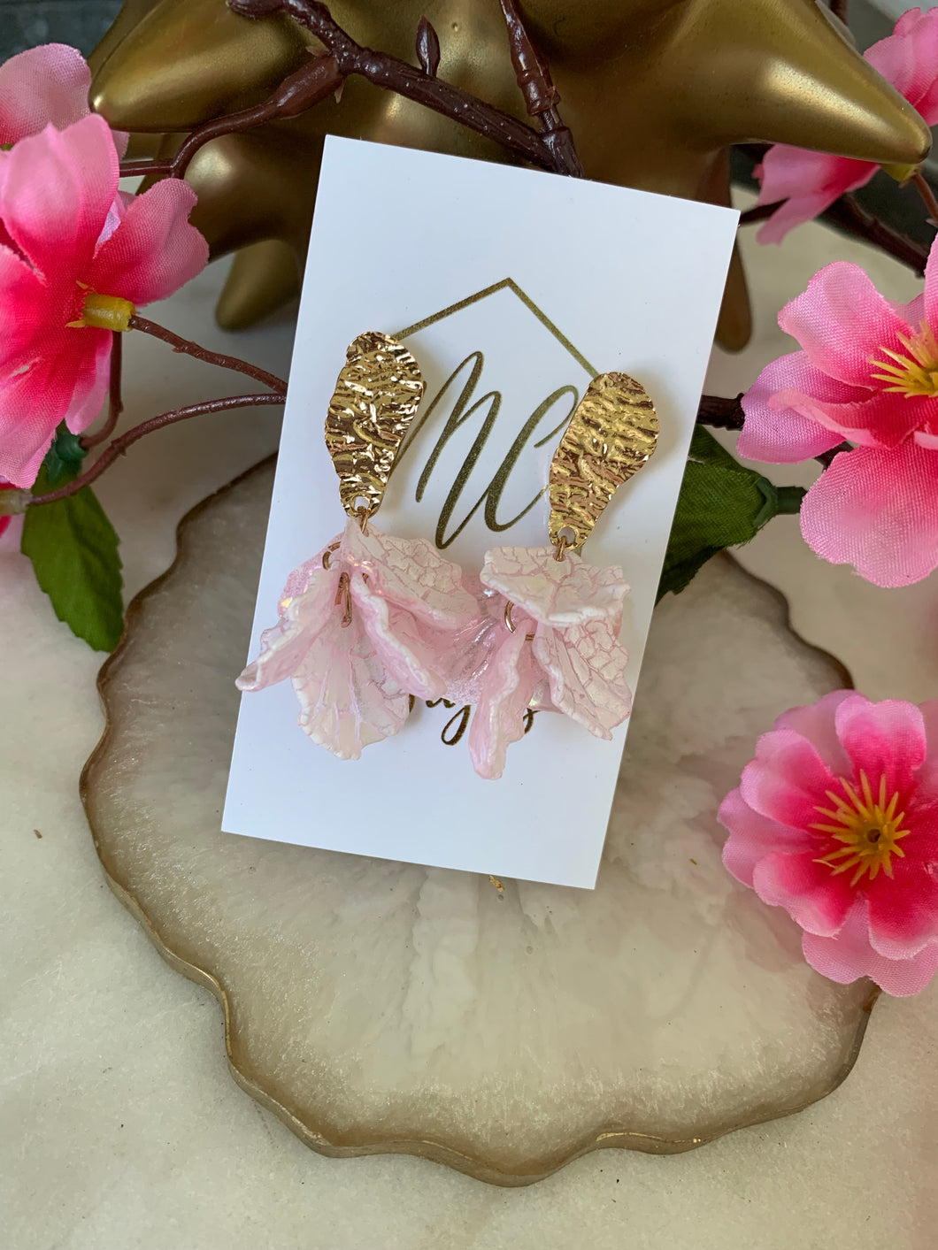 Flower Petal Earrings Bridesmaid