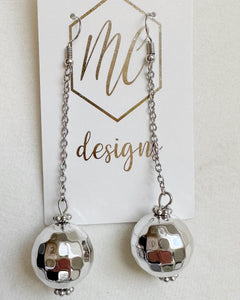 Hanging Disco Ball Earrings