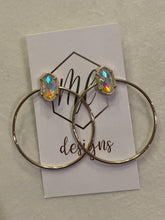 Gold Druzy circle earrings