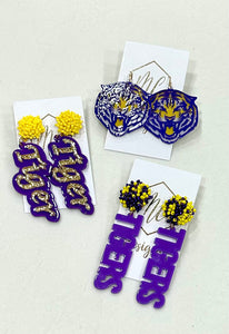 LSU Tiger Earrings