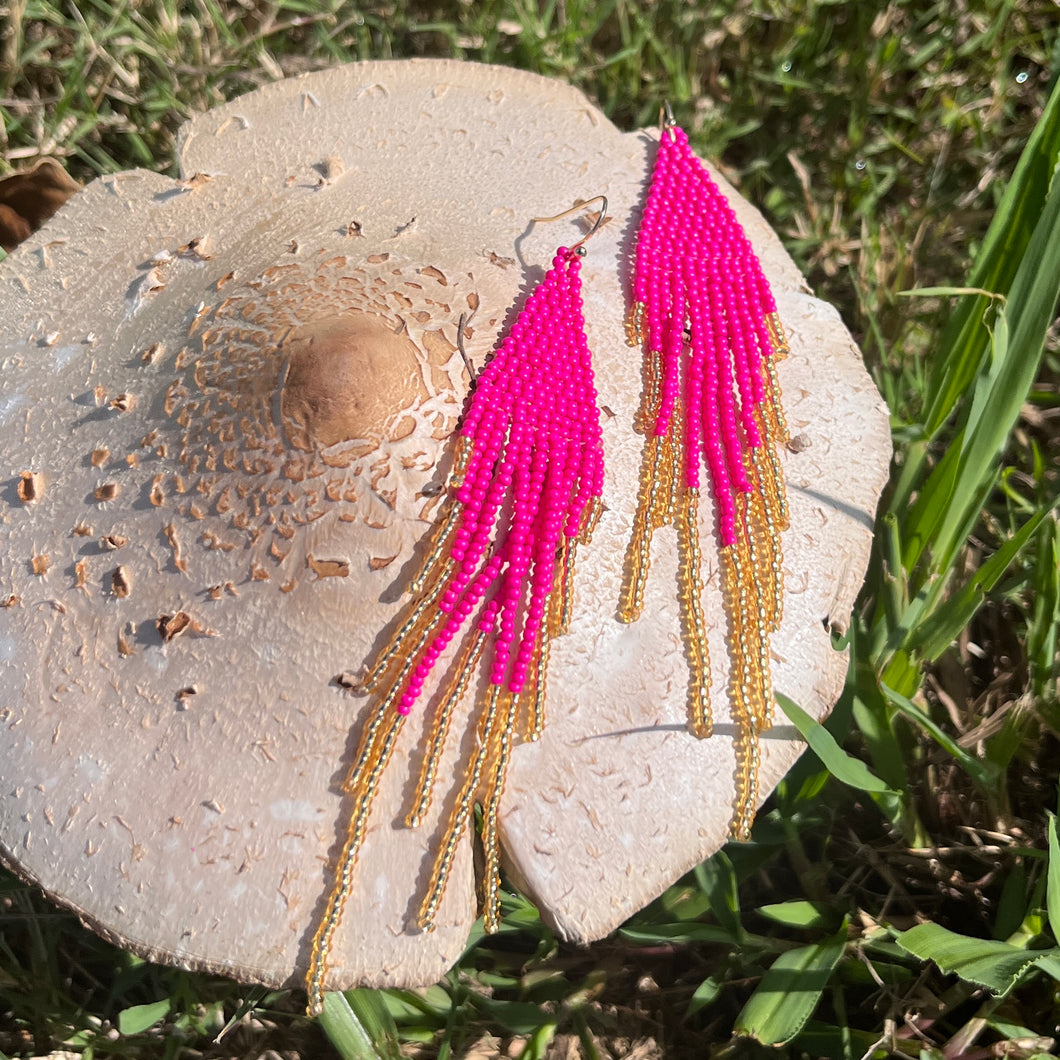 Fringe Seed Bead Earrings