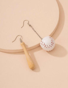 Bat and Baseball Earrings