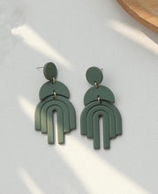 Multilevel Geometric Clay Earrings