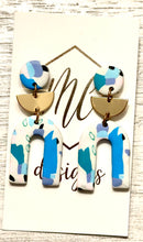 Graffiti U Shape Clay Earrings