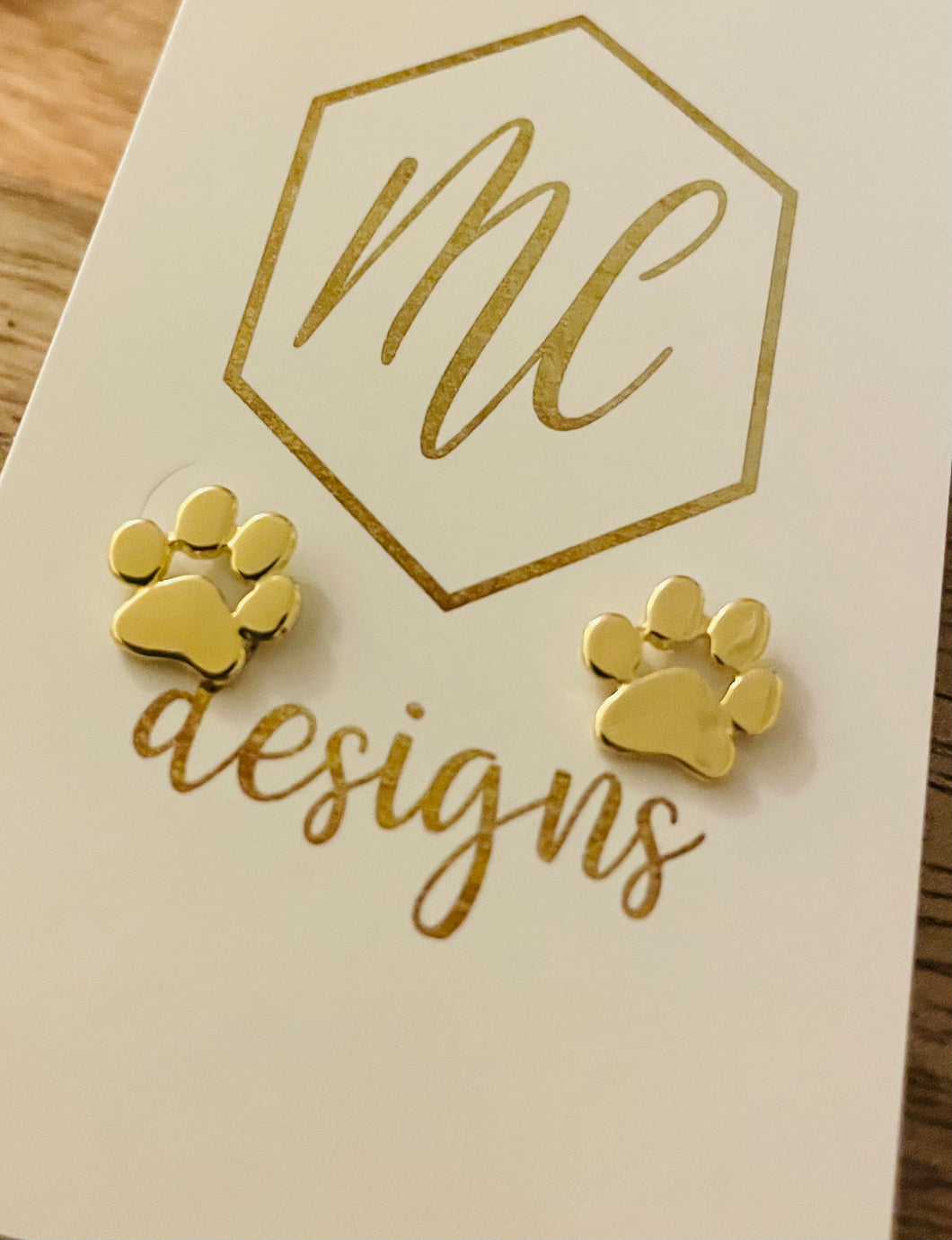 Paw Print Studs