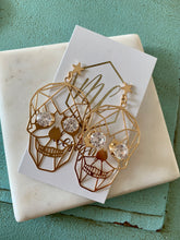 Jeweled Eyed Skull Earrings Halloween