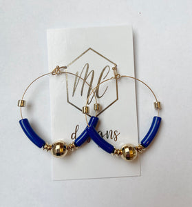 Gold Circle Colored Hoop
