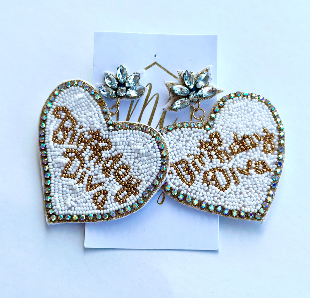 Birthday Diva Beaded Earrings