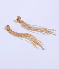 Rhinestone Knot Fringe Fancy Earrings