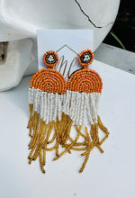 Halloween Fall Fringe Seed Bead Earrings