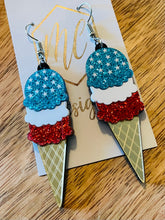 USA Popsicle and Ice Cream Cone  Earrings