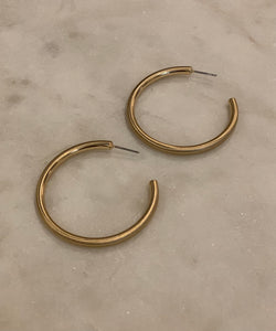 Hoops -Matte Gold and Silver Hoops Medium Size