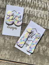 Mulit Color Pastel Print Earrings
