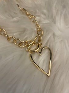 Chunky Chain Heart Necklace
