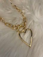 Chunky Chain Heart Necklace