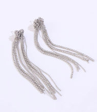 Rhinestone Knot Fringe Fancy Earrings