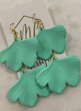 Double ginkgo leaf earrings