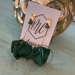 Petal Earrings-Drop Circle