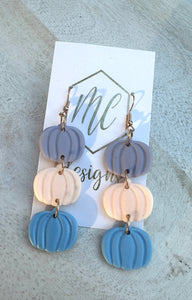 Triple Tiered Pumpkin Earring