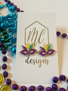 Mardi Gras Studs Earrings