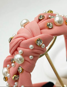 Jewel Pearl Knot Headbands