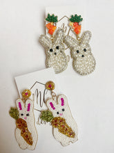 Beaded Easter Bunny Dangle Earring