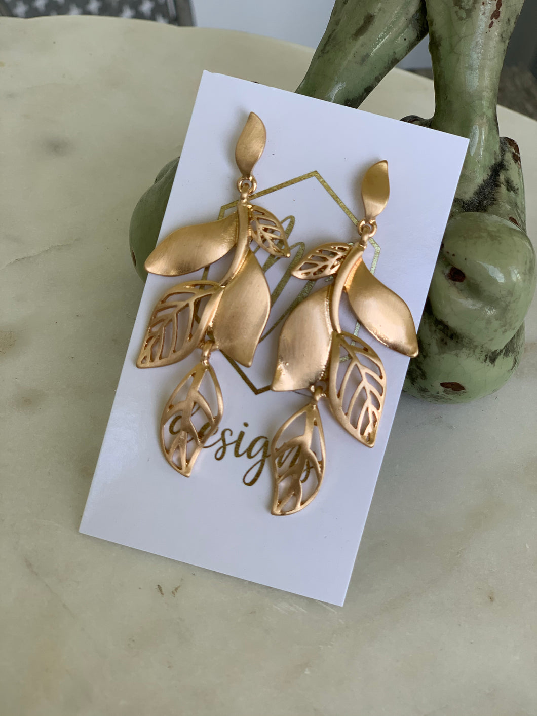 Leaf Earrings -Gold and Silver