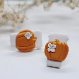 All About Clay Pumpkin Spice Stud Earrings