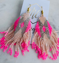 Beaded Boho Fringe Loom Earrings