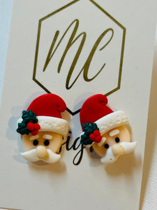 Clay Christmas Studs