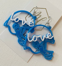 Football Helmet Love Earrings