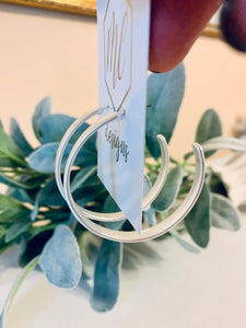 Large Flat Matte Hoop Earrings 50 mm