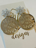 Silver Bell Christmas Earrings