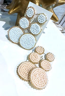 Circle Beaded Earrings 3 circles