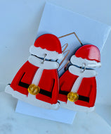 Santa Claus Suit Earrings Christmas