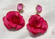 Spring Rose Flower Earrings