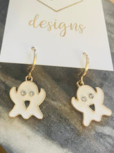 Small Ghost Hoop Earrings Halloween