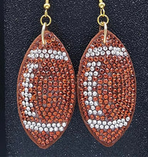 Rhinestone Football Earrings