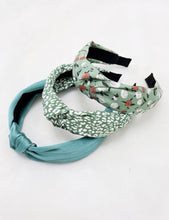 Green cheetah flower headbands