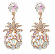 Rhinestone Pineapple Earrings Elegant