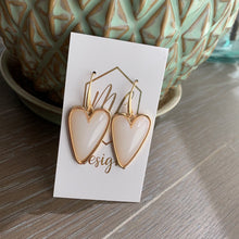 Heart Drop Acrylic Earrings Valentines