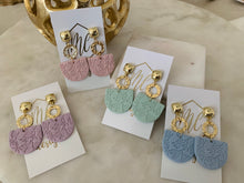 Tiered Clay Imprinted Earrings