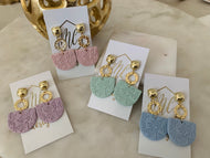 Tiered Clay Imprinted Earrings