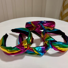 Metallic Leather Rainbow Headband
