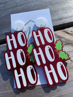 Ho Ho Ho Christmas Earrings