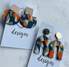 Multicolor Geometric Clay Earrings