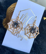 Spider Web Halloween Earrings